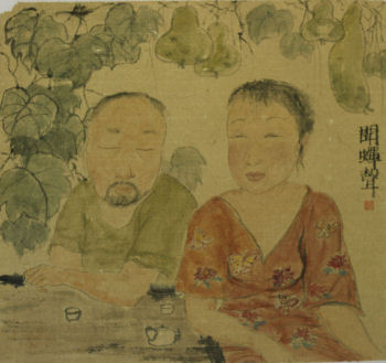 Cao Weiheng: Dem Lied des Vogels lauschen (Quelle: Galerie99, Aschaffenburg)
